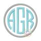 Natural Circle Monogram Embroidery Font | Machine Embroidery Designs by JuJu