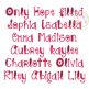 Only Hope Filled Embroidery Font
