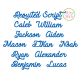Requited Script Embroidery Font | Machine Embroidery Designs by JuJu