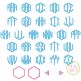 Scalloped Honeycomb Monogram Embroidery Font | Machine Embroidery Designs by JuJu