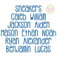 Sneakers Embroidery Font | Machine Embroidery Designs by JuJu