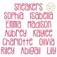 Sneakers Embroidery Font | Machine Embroidery Designs by JuJu