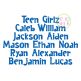 Teen Girlz Embroidery Font | Machine Embroidery Designs by JuJu