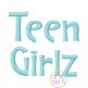 Teen Girlz Embroidery Font | Machine Embroidery Designs by JuJu