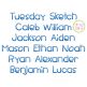 dpTuesday Sketch Embroidery Font | Machine Embroidery Designs by JuJu