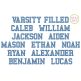 I2S Varsity Filled Embroidery Font | Machine Embroidery Designs by JuJu