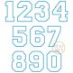 I2S Varsity Numbers Applique | Machine Embroidery Designs by JuJu