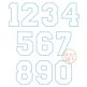 I2S Varsity Numbers Applique | Machine Embroidery Designs by JuJu