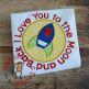I Love You To The Moon | Machine Embroidery Designs by JuJu