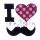 I Heart Mustache Applique | Machine Embroidery Designs by JuJu