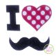 I Heart Mustache Applique | Machine Embroidery Designs by JuJu