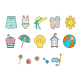 Beach Alphabet Embellishment Kit | Machine Embroidery Designs by JuJu