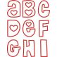 Heart Applique Font | Machine Embroidery Designs by JuJu