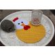 In The Hoop Chicken Shaped Mug Rug | Machine Embroidery Designs by JuJu