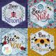 In The Hoop Bee Attitudes Wall Hanging Project