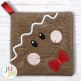 In The Hoop Christmas Face Potholders2 Project | Designs by JuJu