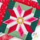 In The Hoop Poinsettia Pine Patchwork Table Topper Project | Designs by JuJu