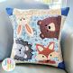 In The Hoop Woodland Patchy Pillow Satin Stitch Project | Designs by JuJu