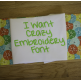 I Want Crazy Embroidery Font Machine Embroidery Designs by JuJu