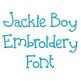 Jackie Boy Embroidery Font | Machine Embroidery Designs by JuJu