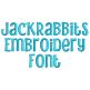 Jack Rabbits Embroidery Font | Machine Embroidery Designs by JuJu