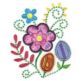 Jacobean Floral Applique Machine Embroidery Designs by JuJu 