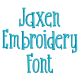 Jaxen Embroidery Font | Machine Embroidery Designs by JuJu