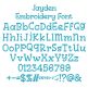 Jayden Embroidery Font | Machine Embroidery Designs by JuJu