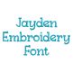 Jayden Embroidery Font | Machine Embroidery Designs by JuJu