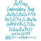 Jeffrey Embroidery Font | Machine Embroidery Designs by JuJu