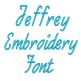 Jeffrey Embroidery Font | Machine Embroidery Designs by JuJu