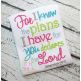 Jeremiah 29:11 For I know the Plans I have For You | Machine Embroidery Designs by JuJu