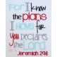 Jeremiah 29:11 Boy Version (For I know the Plans I have For You) | Machine Embroidery Designs by JuJu