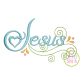 Itch 2 Stitch Jesus Swirl Digital Embroidery Machine Designs by JuJu