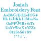 Josiah Embroidery Font | Machine Embroidery Designs by JuJu