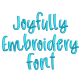 Joyfully Embroidery Font | Machine Embroidery Designs by JuJu