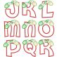 Christmas Lights Applique Alphabet