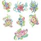 Mehndi Flowers Set 1 Machine Embroidery Designs by JuJu