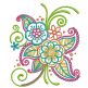 Mehndi Flowers Set 2 Machine Embroidery Designs by JuJu