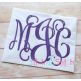 Jumbo Intertwined Vine Interlocking Embroidery Font