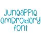 June Apple Embroidery Font | Machine Embroidery Designs by JuJu