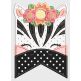 Jungle Animal Flags Girls Applique Machine Embroidery Designs by JuJu 