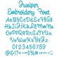 Juniper Embroidery Font | Machine Embroidery Designs by JuJu
