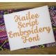 Kailee Script Embroidery Font Machine Embroidery Designs by JuJu