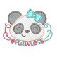 Kids Animal Word Art 2 Panda Applique Machine Embroidery Designs By JuJu