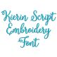 Kierin Script Embroidery Font Machine Embroidery Designs by JuJu