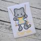 Kitty in the Swing Boy Applique | Machine Embroidery Designs by JuJu