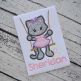 Kitty in the Swing Girl Applique | Machine Embroidery Designs by JuJu