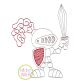 Knight Standing Embroidery | Machine Embroidery Designs by JuJu