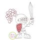 Knight Standing Embroidery | Machine Embroidery Designs by JuJu